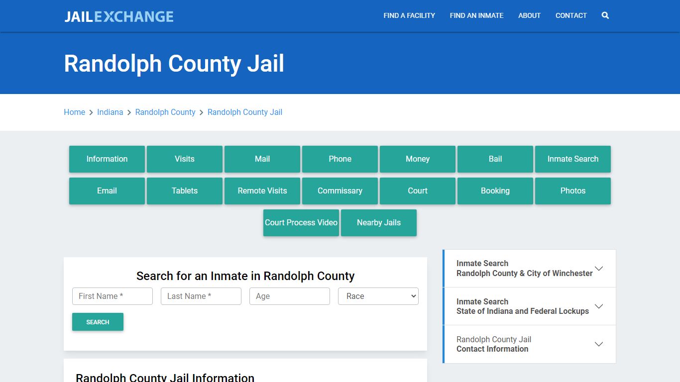 Randolph County Jail Roster Lookup, IN, Inmate Search